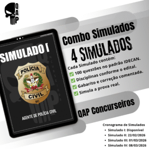 Combo PCSC: 4 Simulados (Pós-Edital)